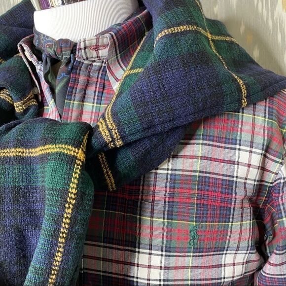 Ralph Lauren Red Tartan Plaid Button Down Shirt - Picture 6 of 16